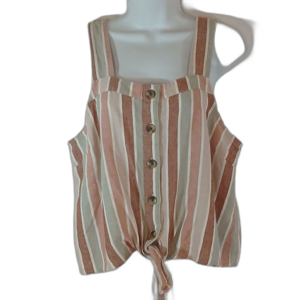 Sonoma Good‎ For Life Cropped Tie Waist Sz L  Beach Summer Resort casual